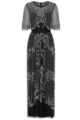 Edith Embellished Maxi Dress - Black